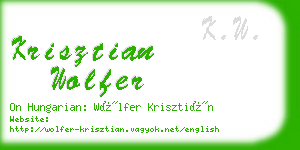 krisztian wolfer business card